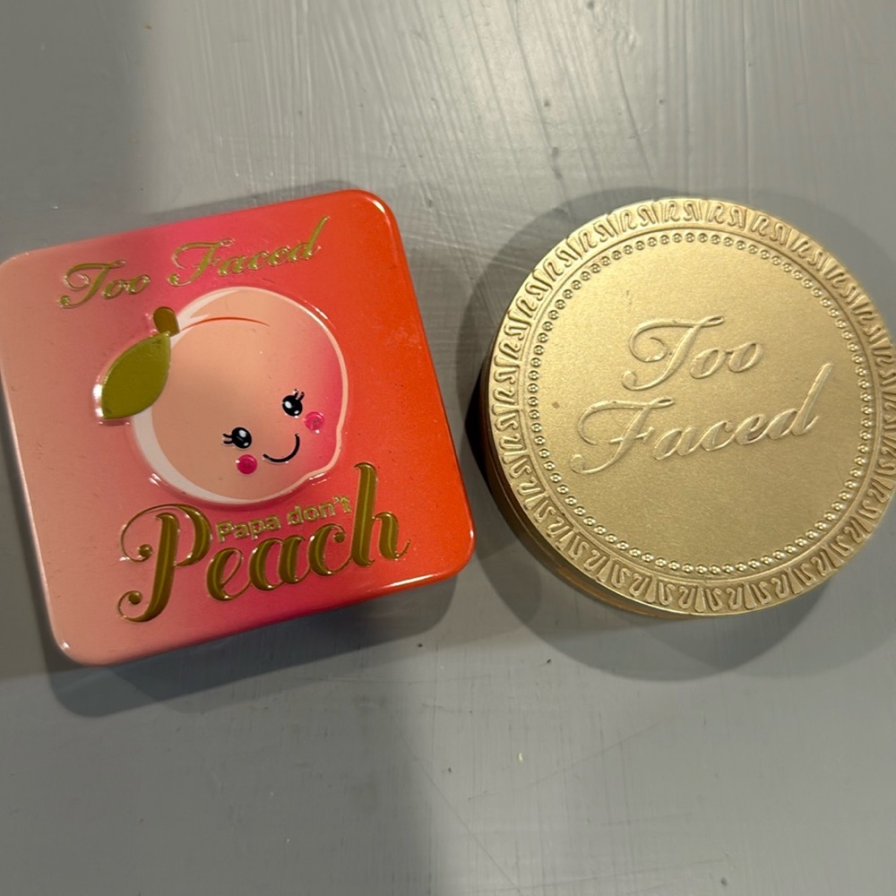 Too Faced peach blush chocolate bronzer Compact